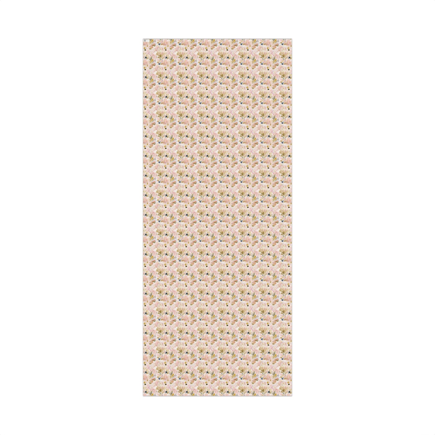 Muted Pastel Watercolor with Rich Navy Blue Dots Elegant Gift Wrapping Paper