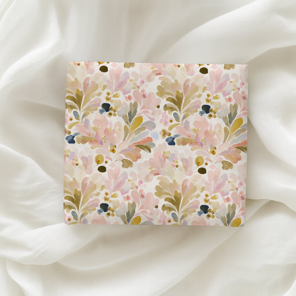 Muted Pastel Watercolor with Rich Navy Blue Dots Elegant Gift Wrapping Paper