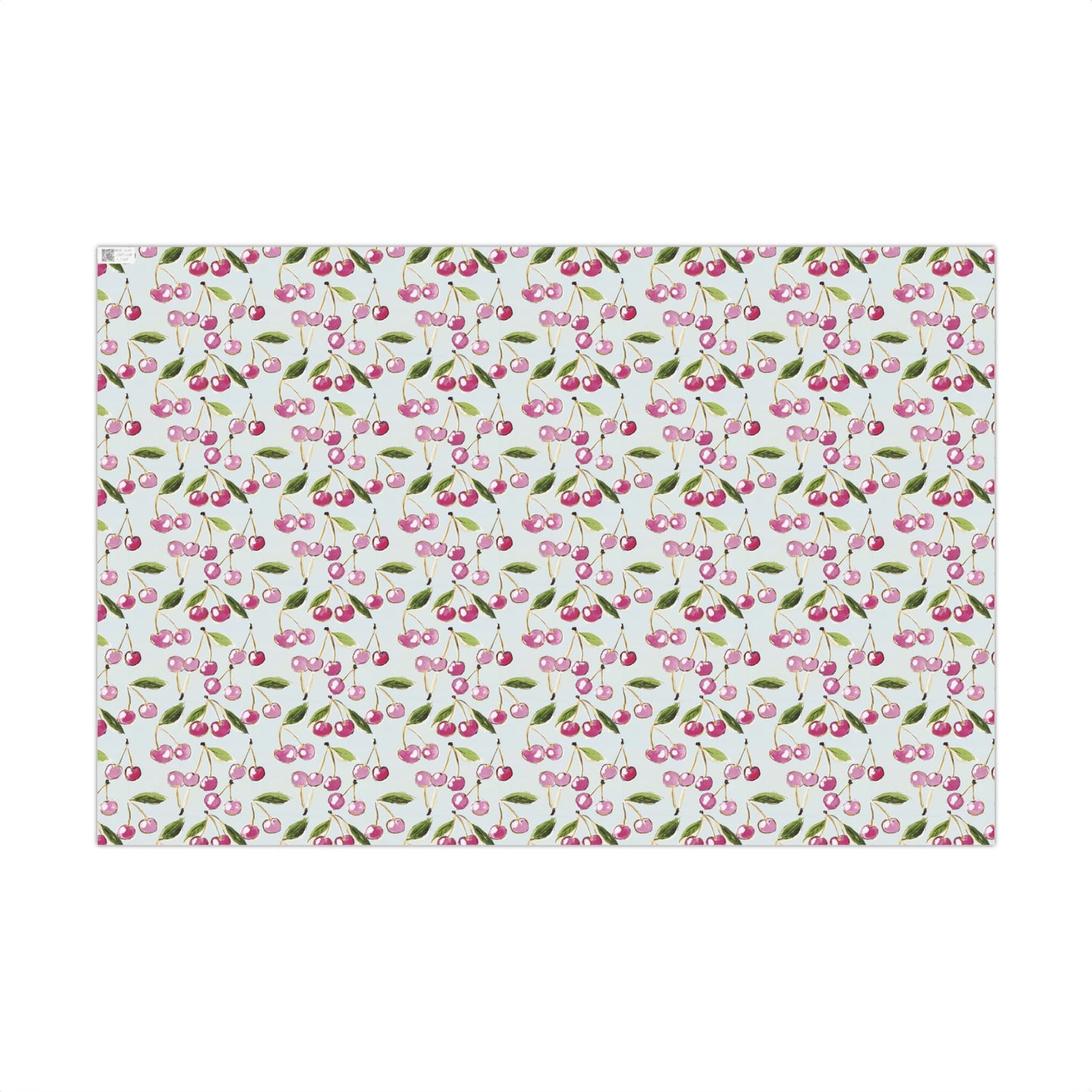 Cute Red and Pink Cherry Cluster Gift Wrapping Paper