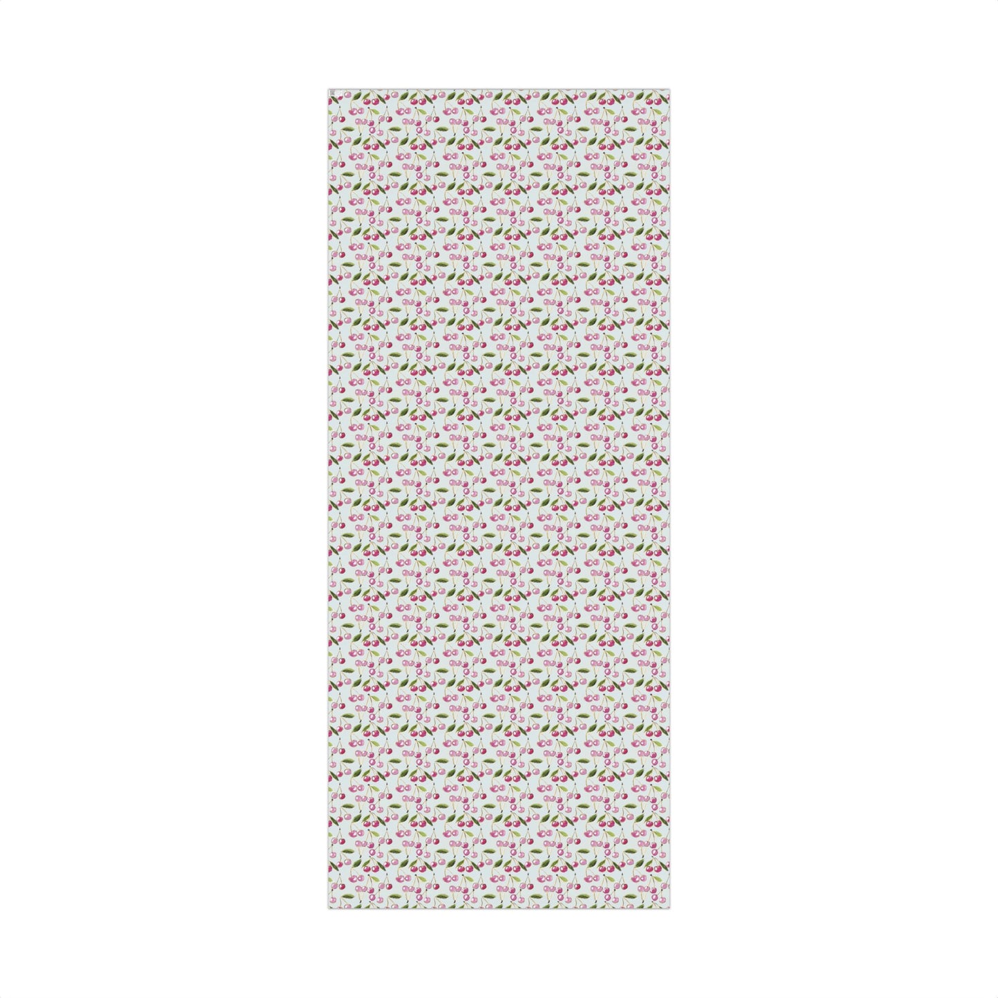 Cute Red and Pink Cherry Cluster Gift Wrapping Paper