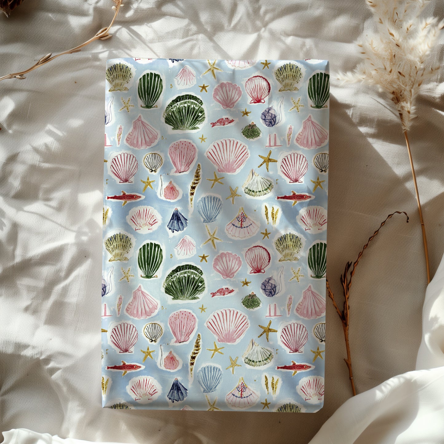 Vintage Hand Drawn Seashell Gift Wrapping Paper