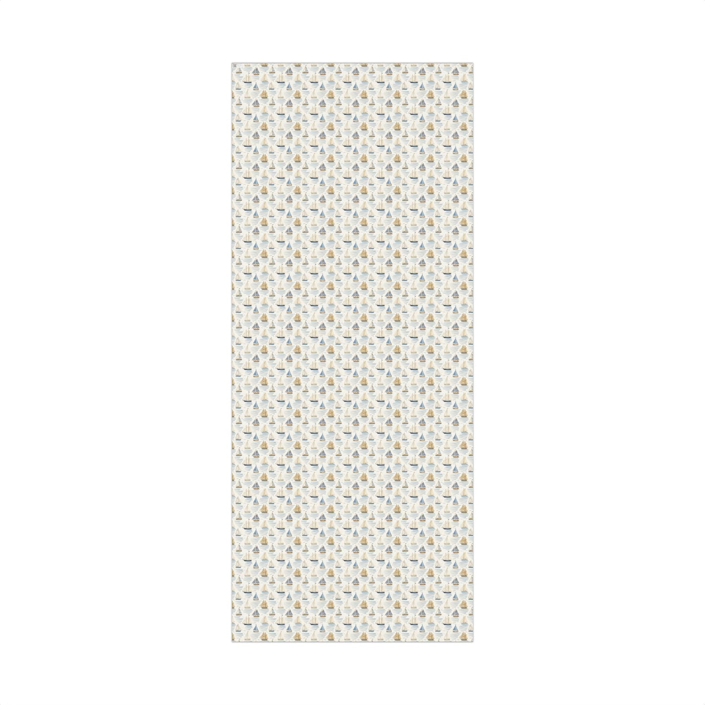 Vintage Sailboat Blue and Beige Toned Gift Wrapping Paper