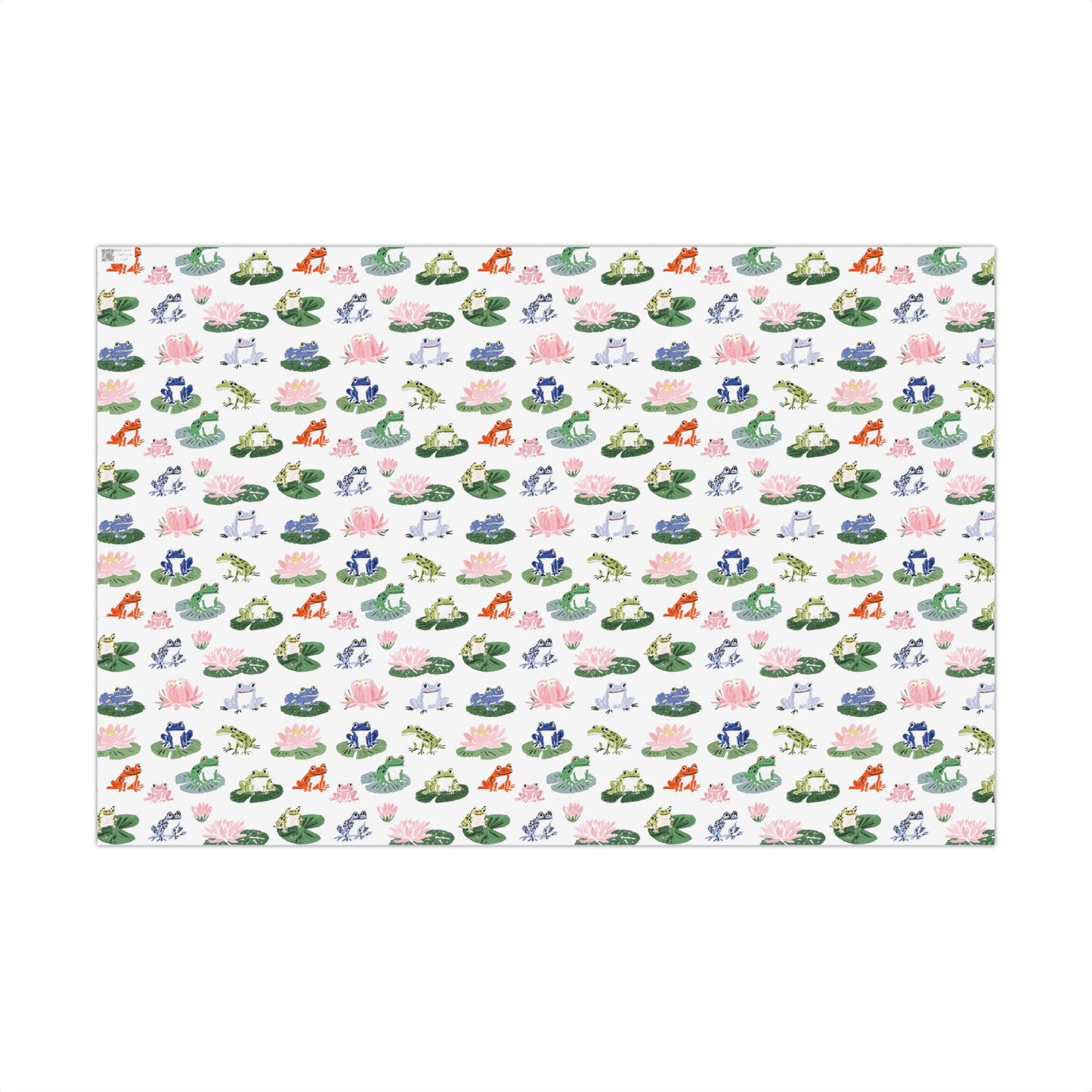 Whimsical Frogs and Toads on Lily Pads Gift Wrapping Paper