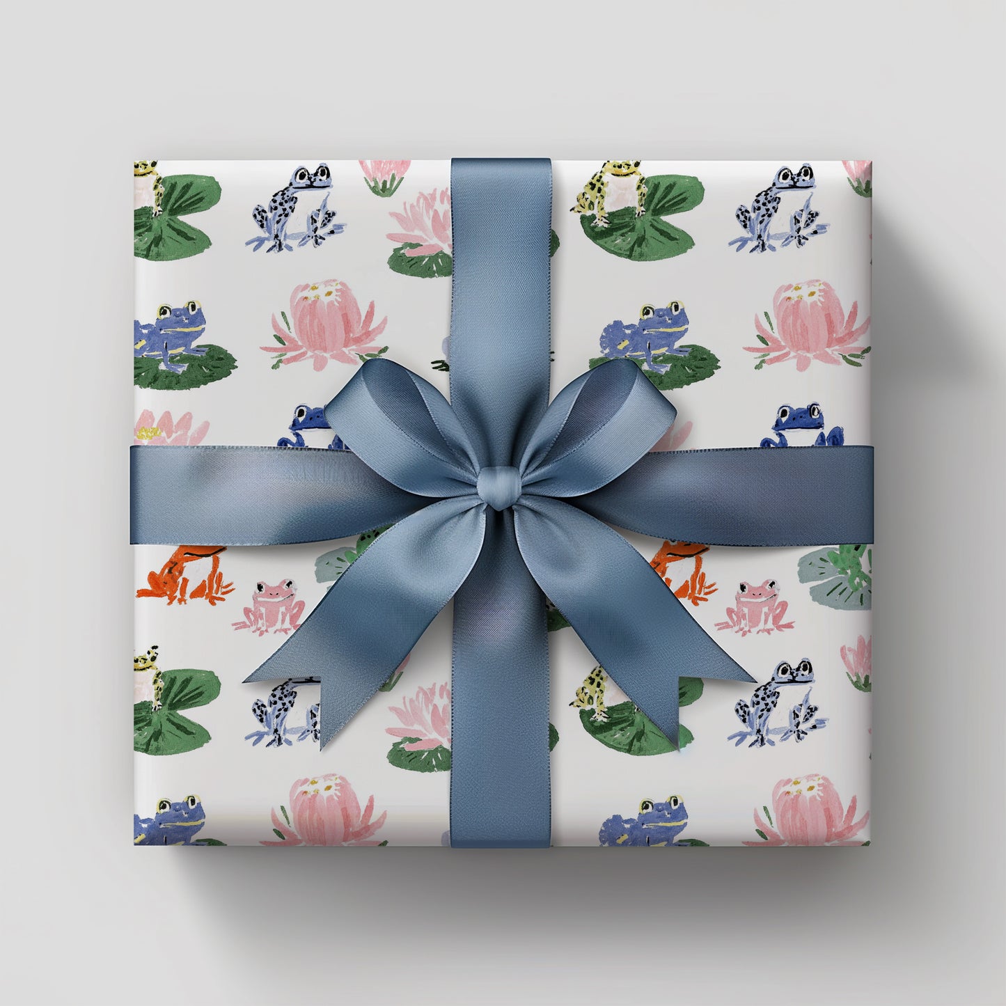 Whimsical Frogs and Toads on Lily Pads Gift Wrapping Paper
