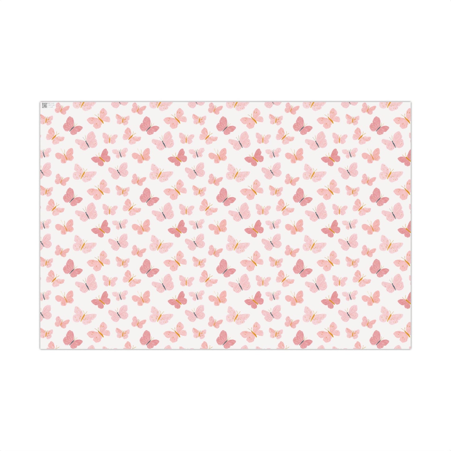 Pretty Pink Whimsical Butterfly Print Gift Wrapping Paper