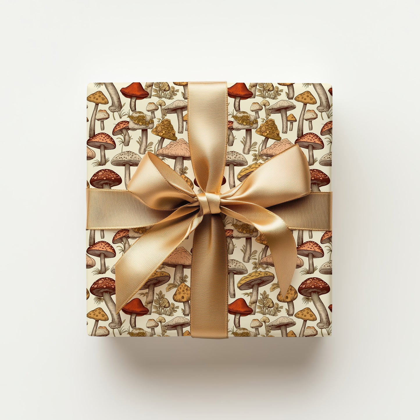 Muted Neutral Funky Mushroom Gift Wrapping Paper