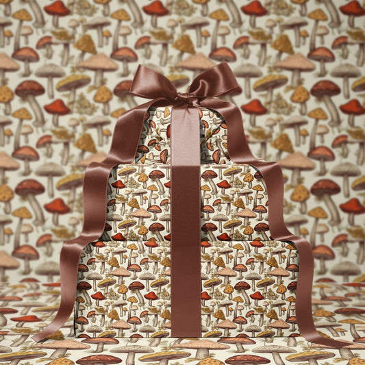 Muted Neutral Funky Mushroom Gift Wrapping Paper