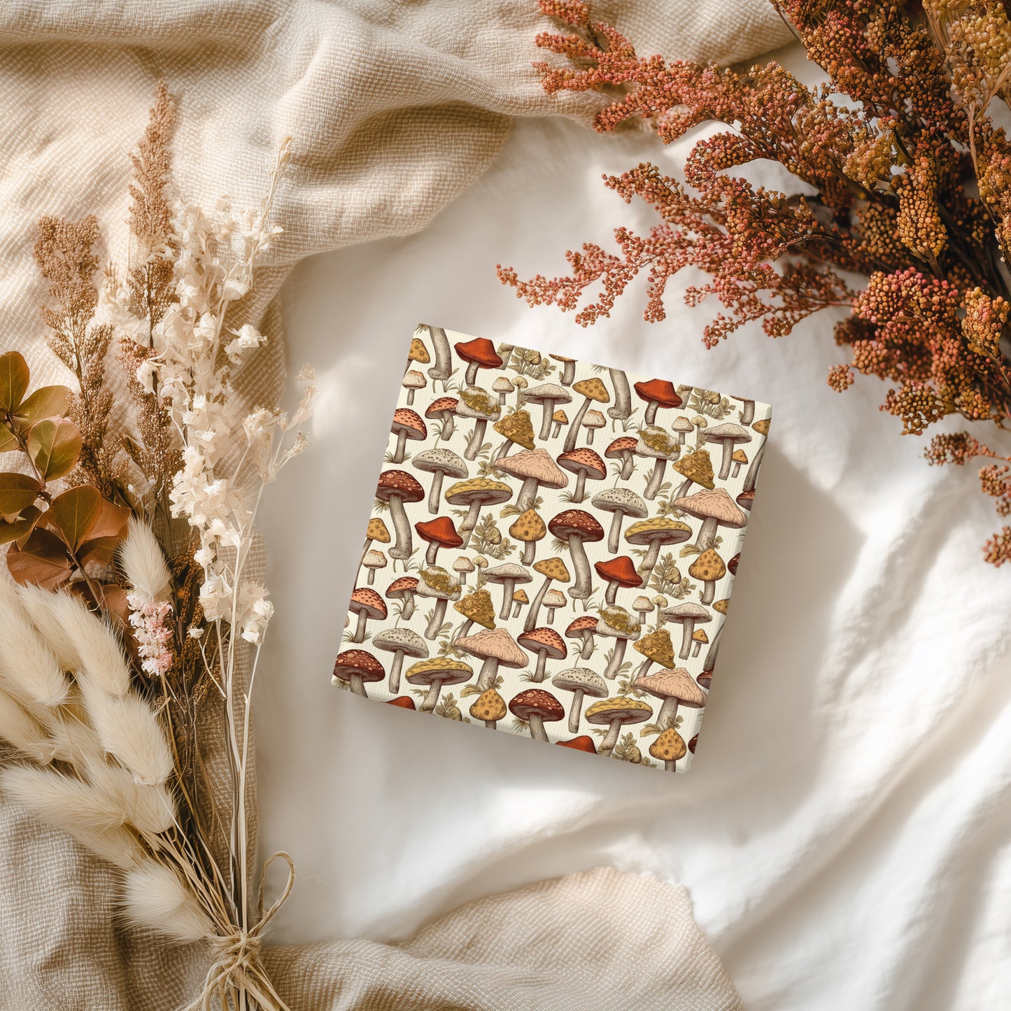 Muted Neutral Funky Mushroom Gift Wrapping Paper