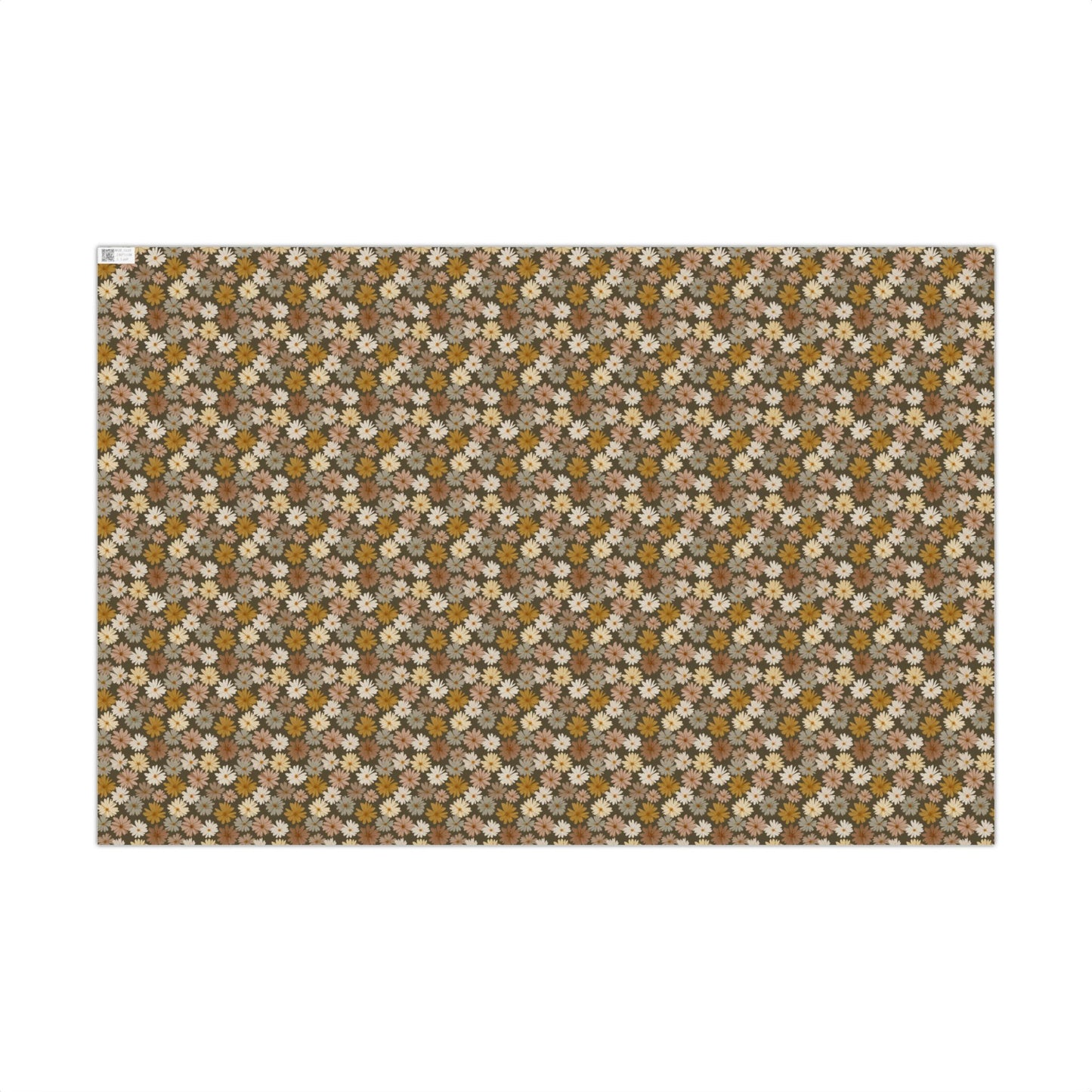 Retro Boho Daisy Print Gift Wrapping Paper