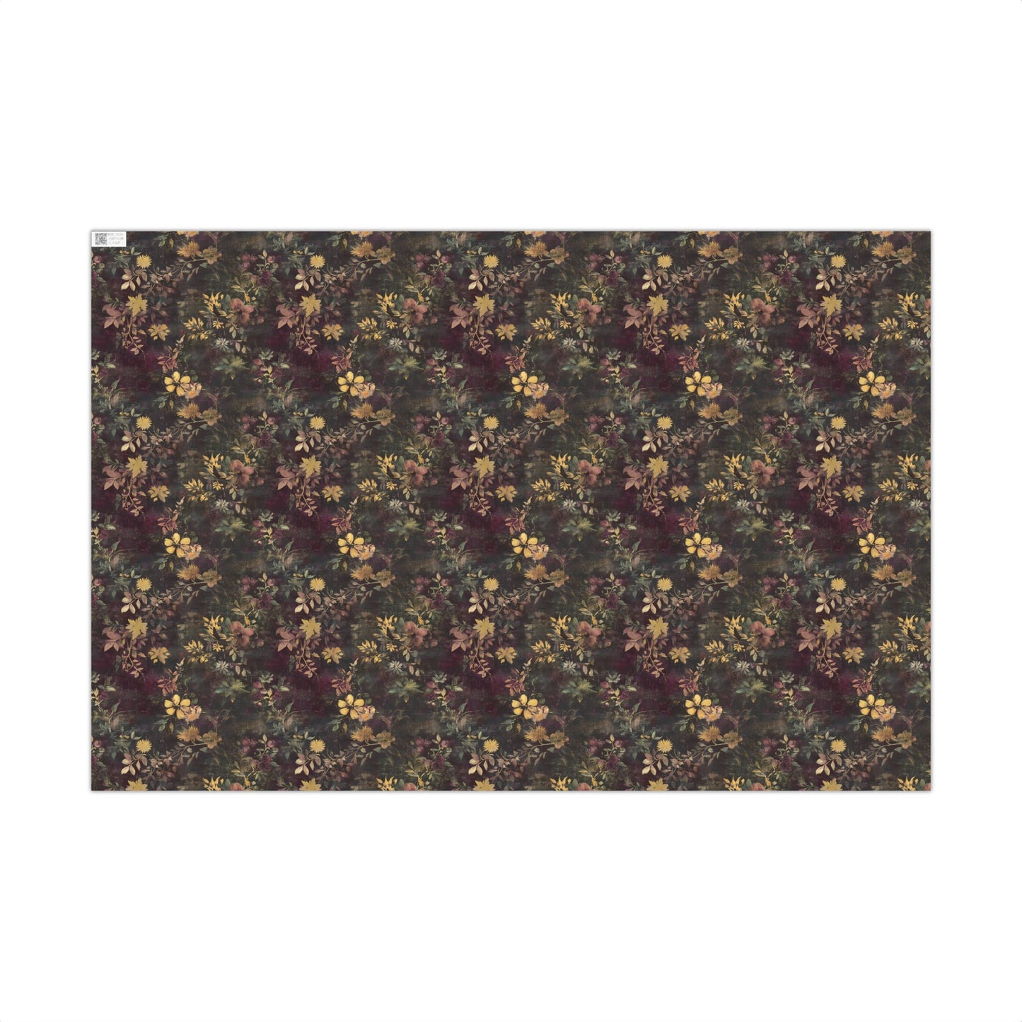 Dark Moody Floral Baroque Victorian Antique Gift Wrapping Paper