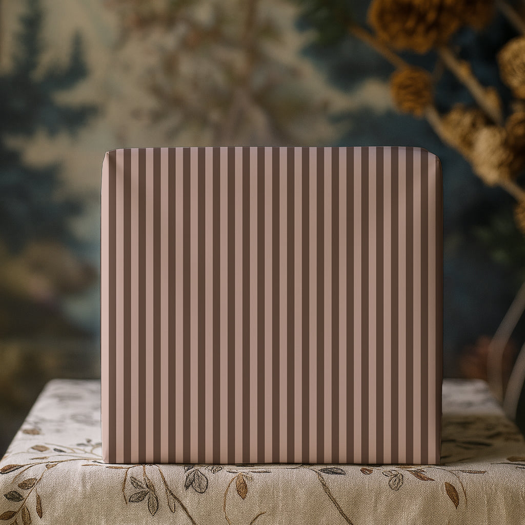Chocolate & Mocha Striped Gift Wrapping Paper