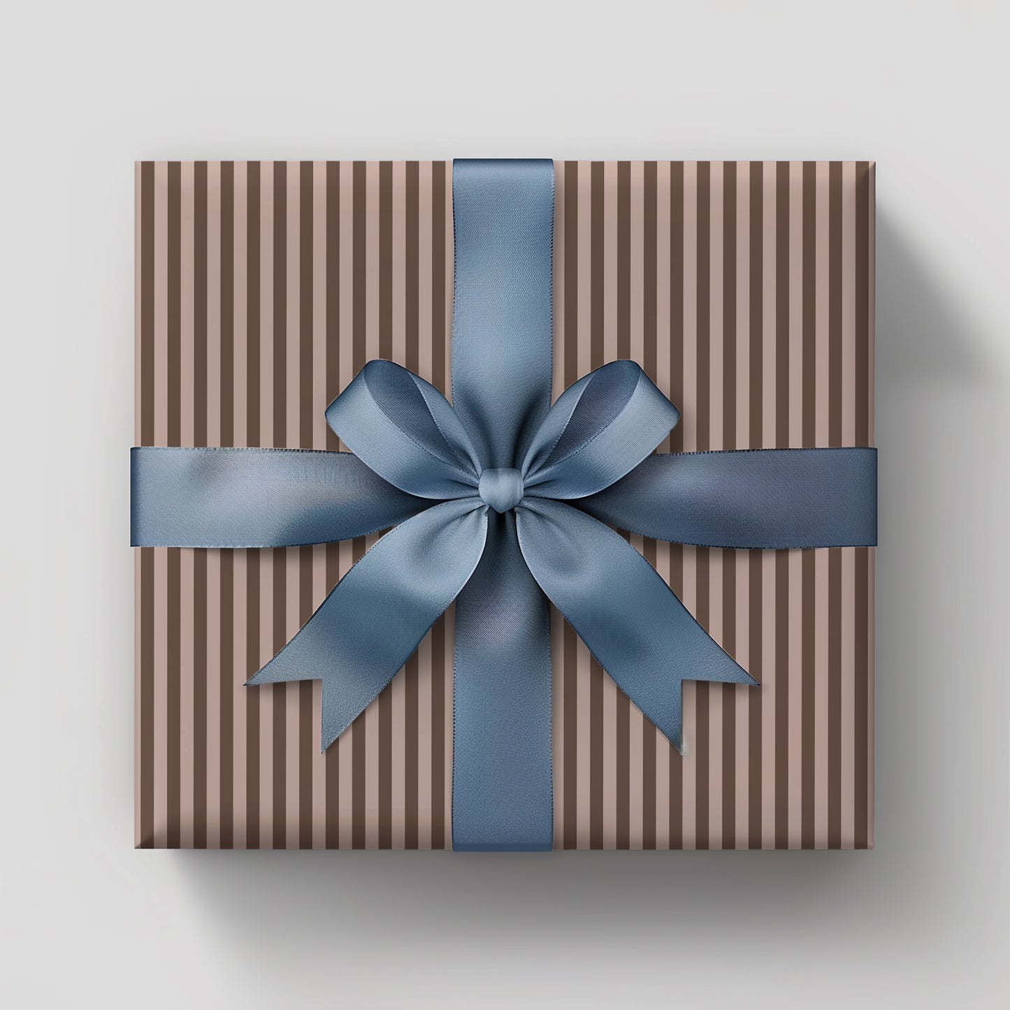 Chocolate & Mocha Striped Gift Wrapping Paper