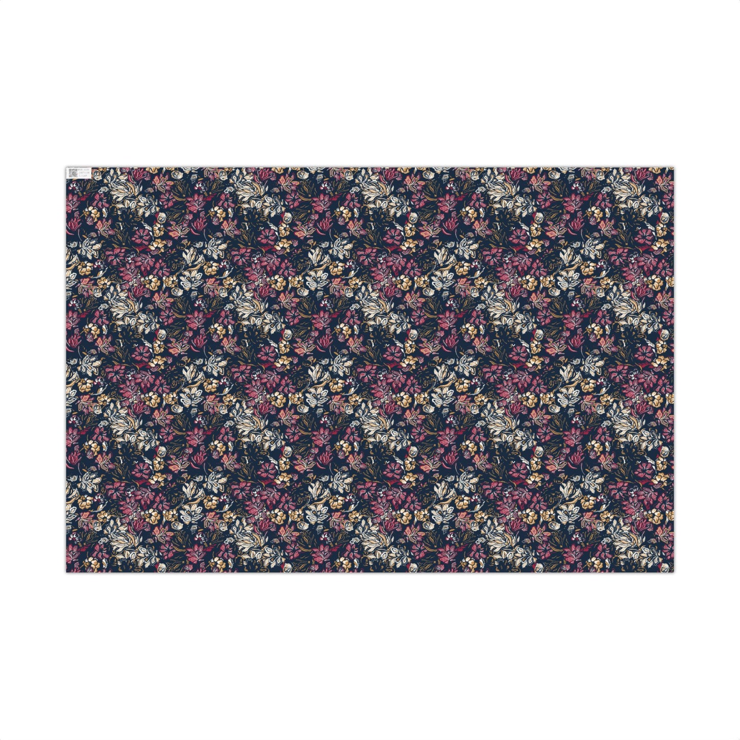 Dark Jewel Toned Abstract Moody Floral Gift Wrapping Paper
