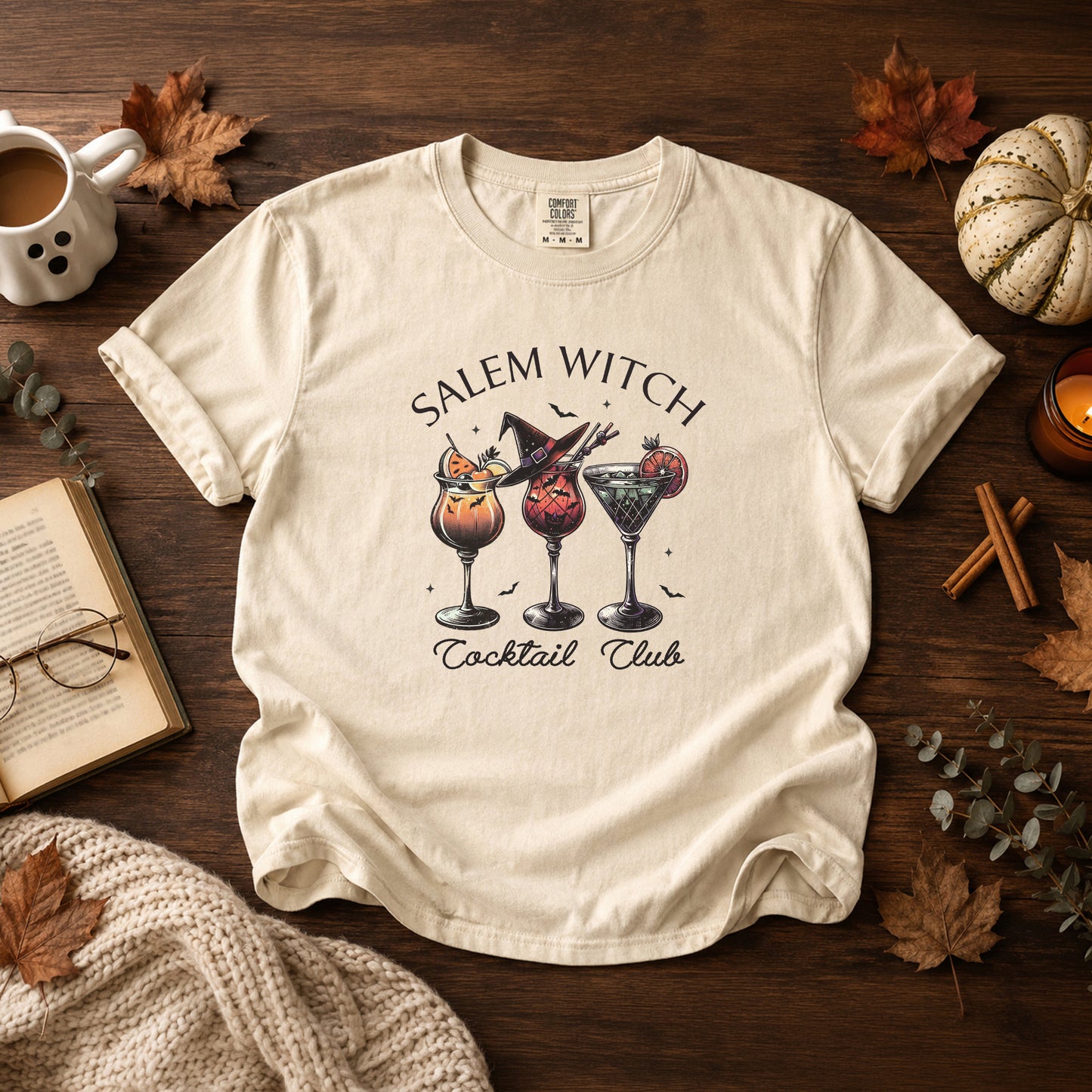 Salem Witch Cocktail Club Fall Halloween T-shirt