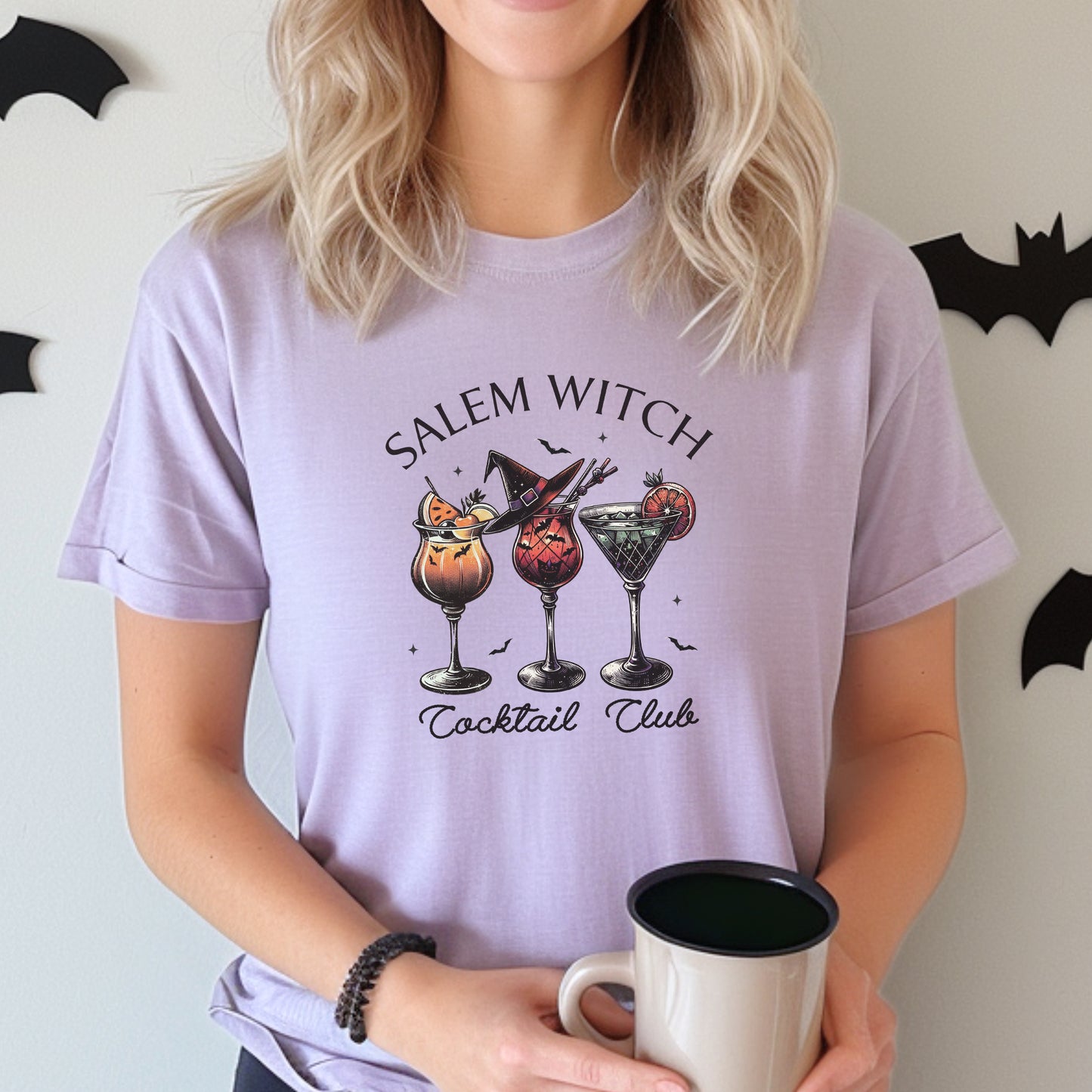 Salem Witch Cocktail Club Fall Halloween T-shirt