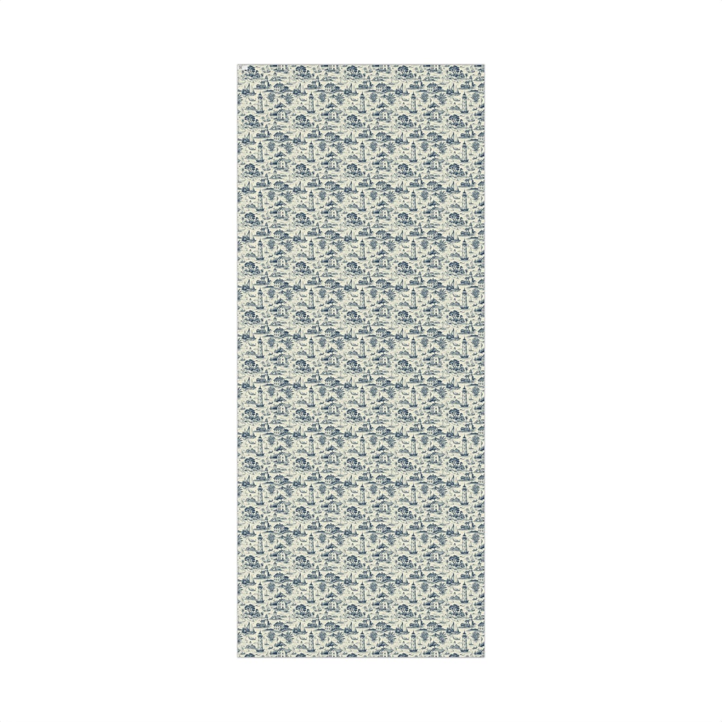 Vintage Coastal Nautical Blue Toile De Jouy Gift Wrapping Paper