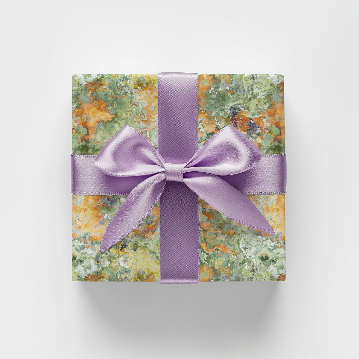 Green, Orange & Purple Watercolor Splatter Gift Wrapping Paper