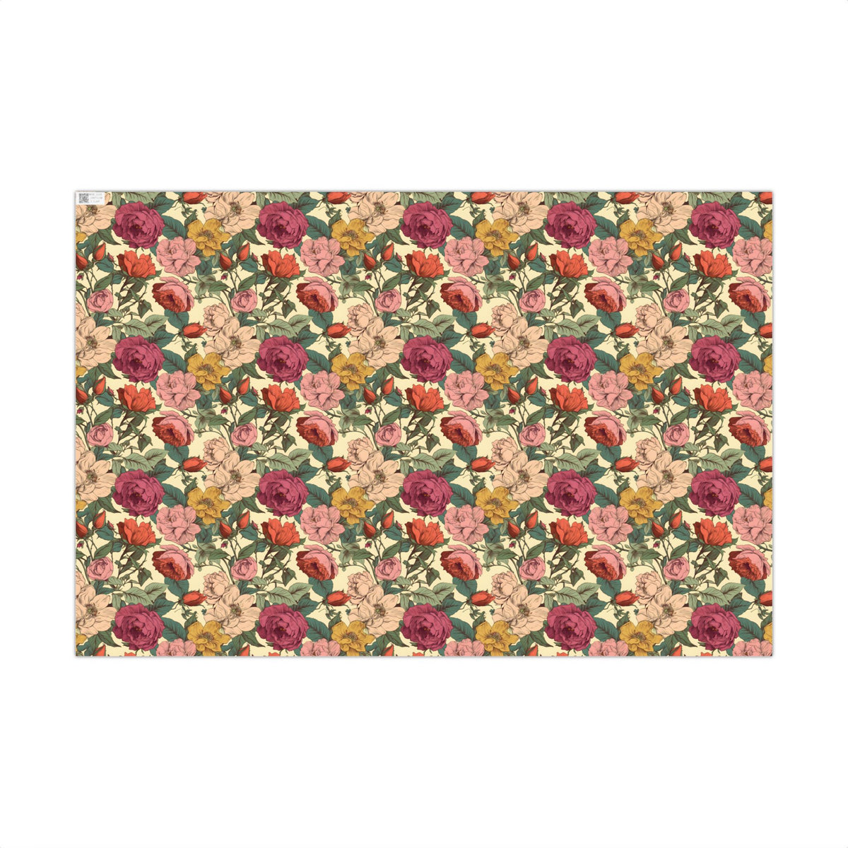 Bold Retro Colorful Floral Gift Wrapping Paper