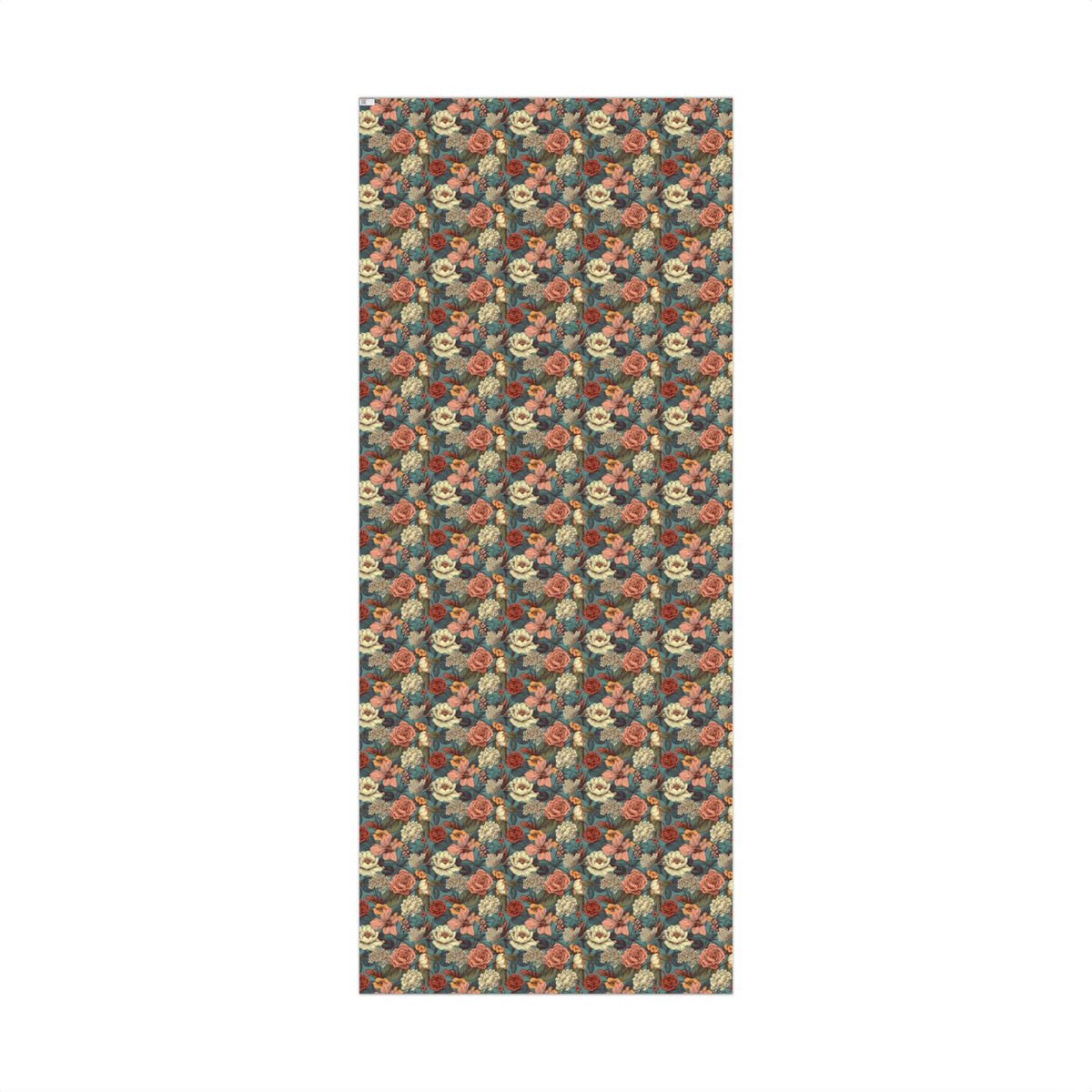 Bold Retro Colorful Blue, Pink, Red & Cream Floral Gift Wrapping Paper