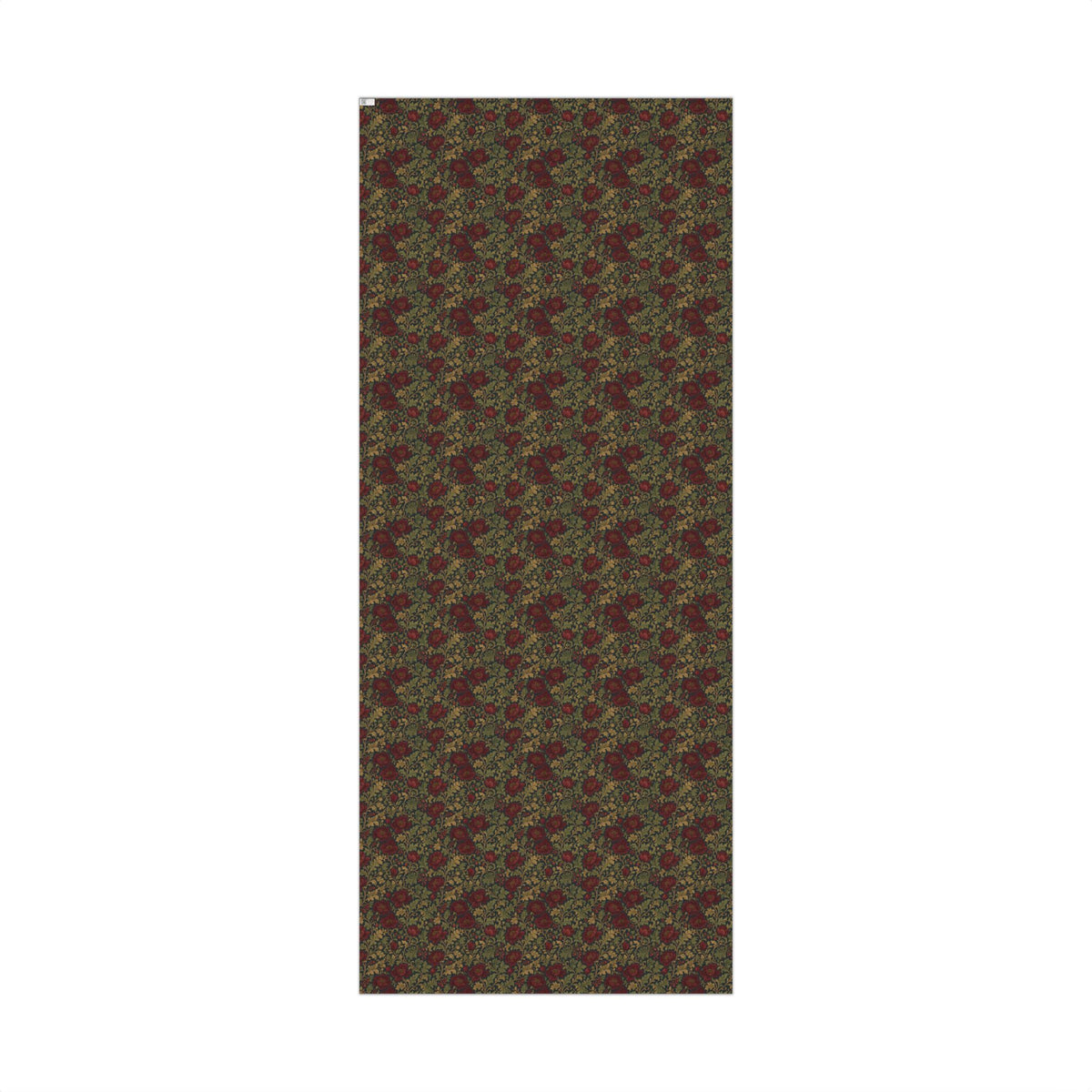 Dark Moody Red Floral Bloom Vintage William Morris Style Gift Wrapping Paper