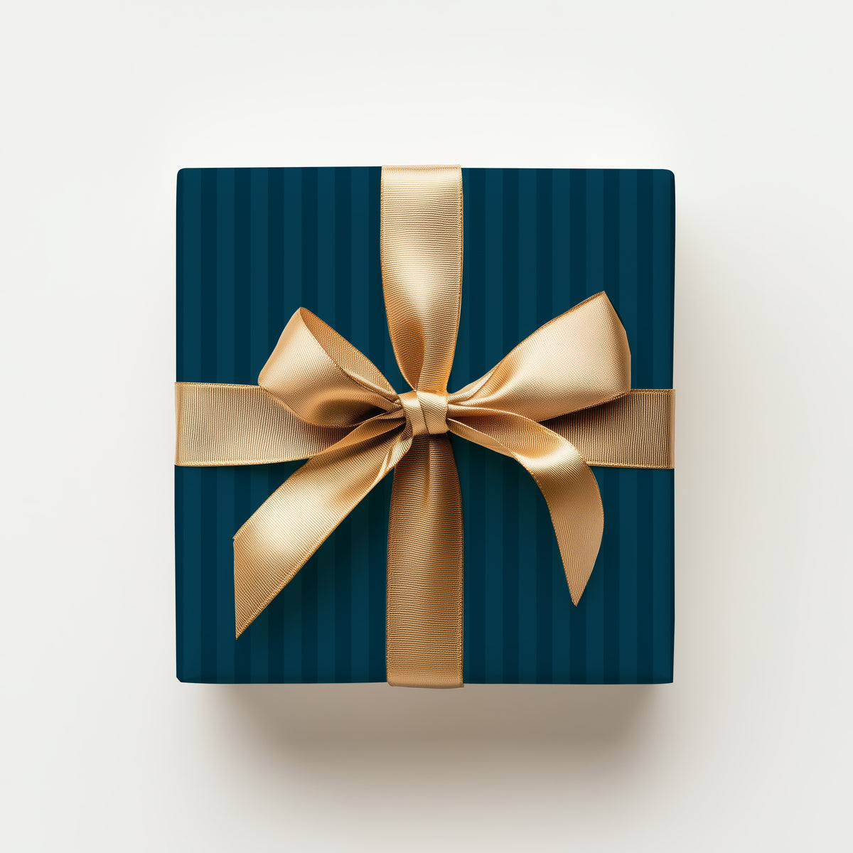 Navy Dark Blue Striped Gift Wrapping Paper