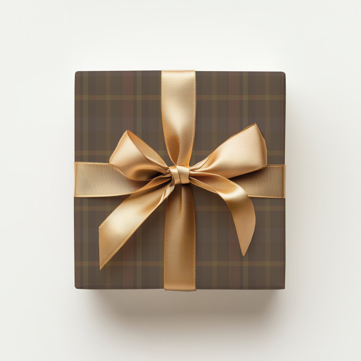 Muted Browns & Plums Neutral Plaid Tartan Gift Wrapping Paper