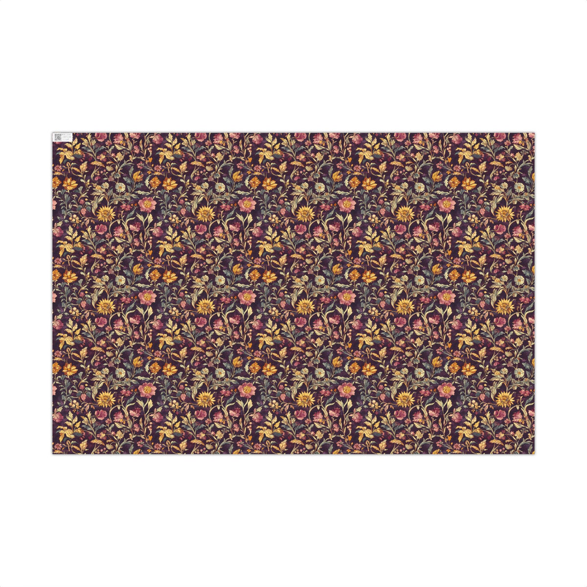 Dark Moody Autumn Florals & Greenery Gift Wrapping Paper