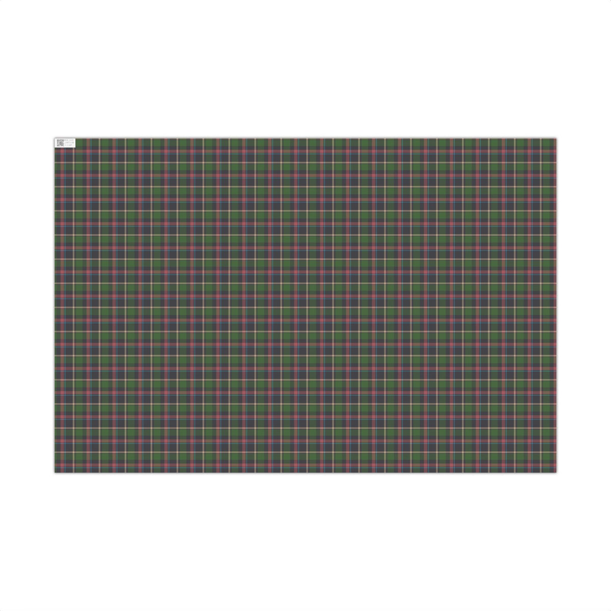 Green, Pink & Blue Tartan Plaid Gift Wrapping Paper
