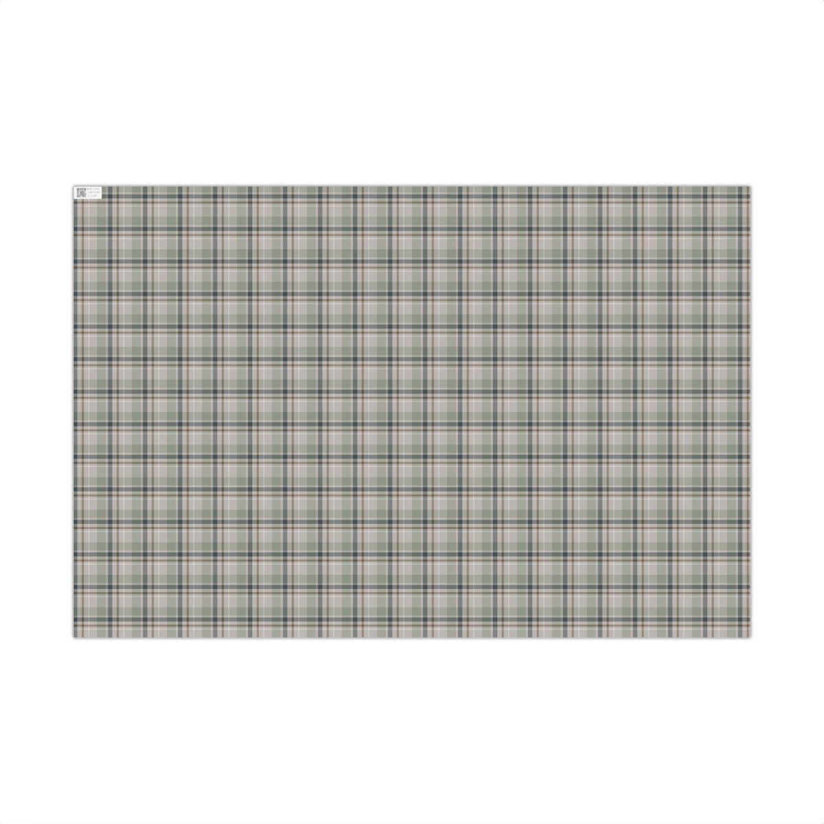 Green, Beige & Brown Tartan Plaid Gift Wrapping Paper