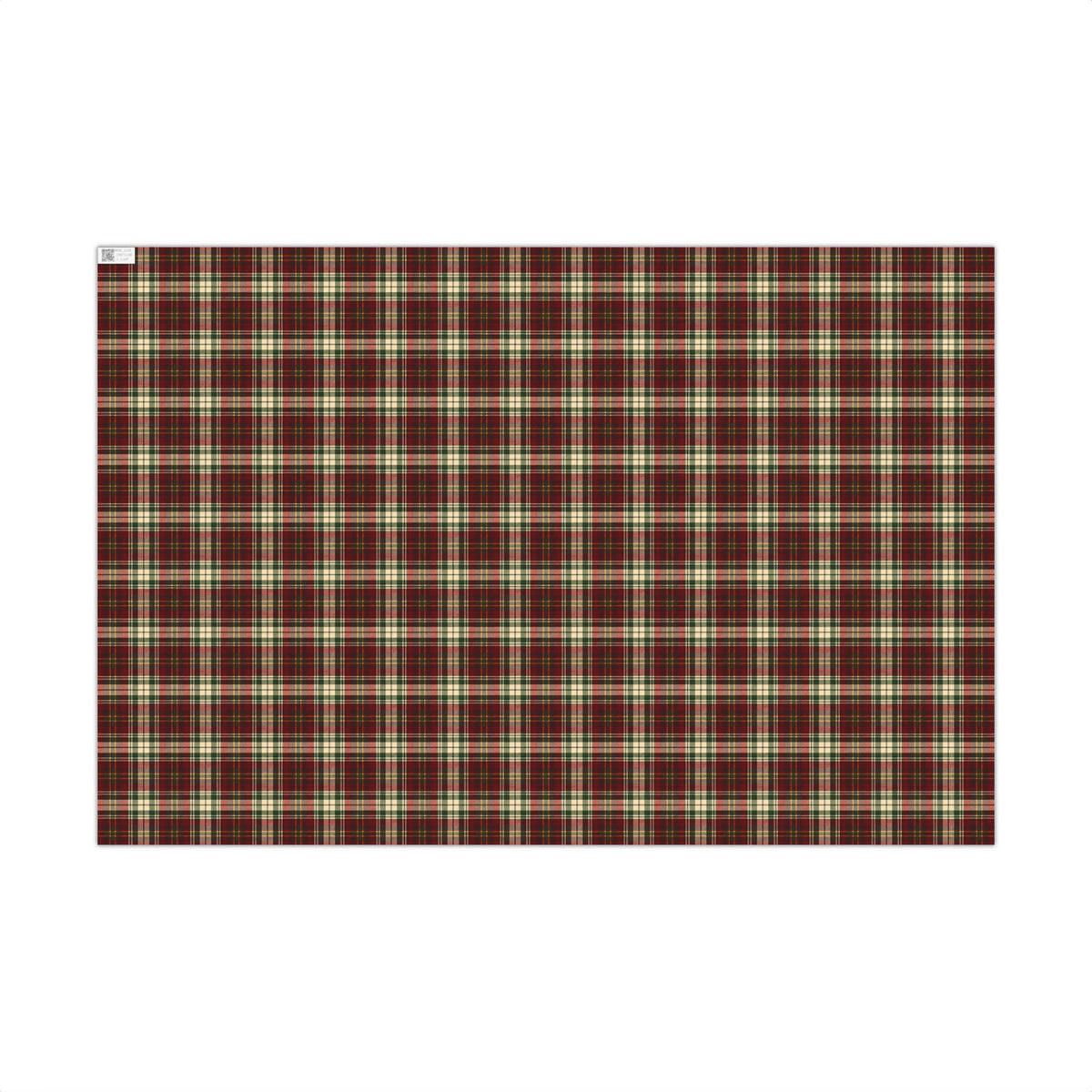 Red, Green, Beige & Yellow Tartan Plaid Gift Wrapping Paper