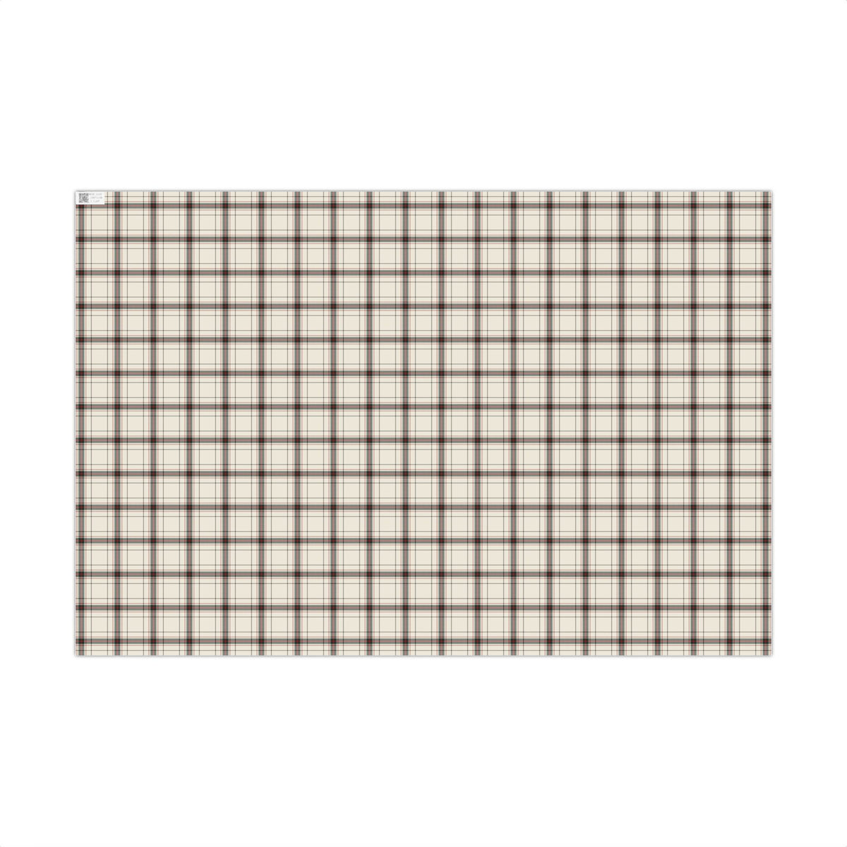White, Red & Green Tattersall Plaid Tartan Gift Wrapping Paper