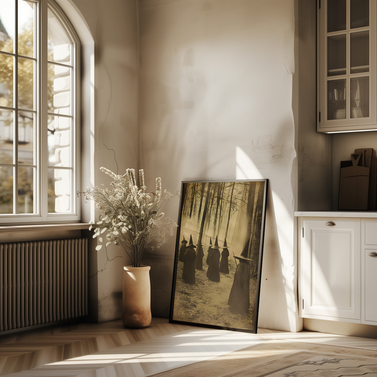 Grungy Coven of Witches In The Woods Matte Vertical Poster Art Print