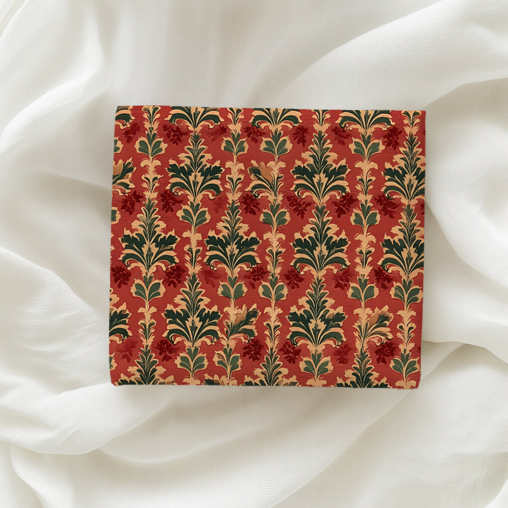 Vintage Red Baroque Fleur de Lis Style Gift Wrapping Paper