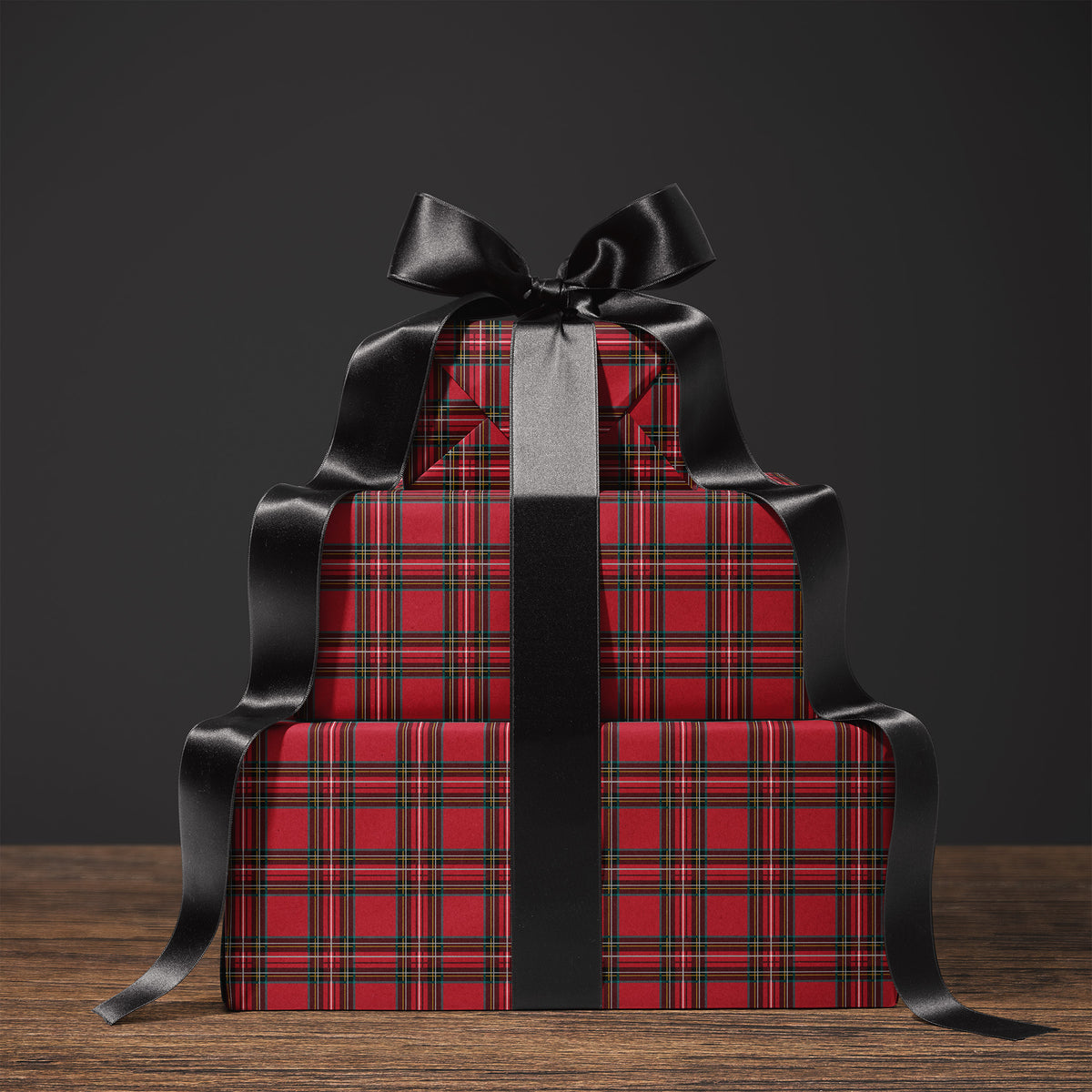 Red Tartan Plaid Christmas Gift Wrapping Paper
