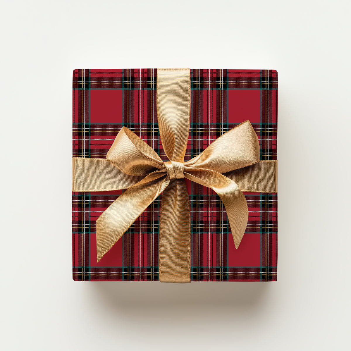 Red Tartan Plaid Christmas Gift Wrapping Paper