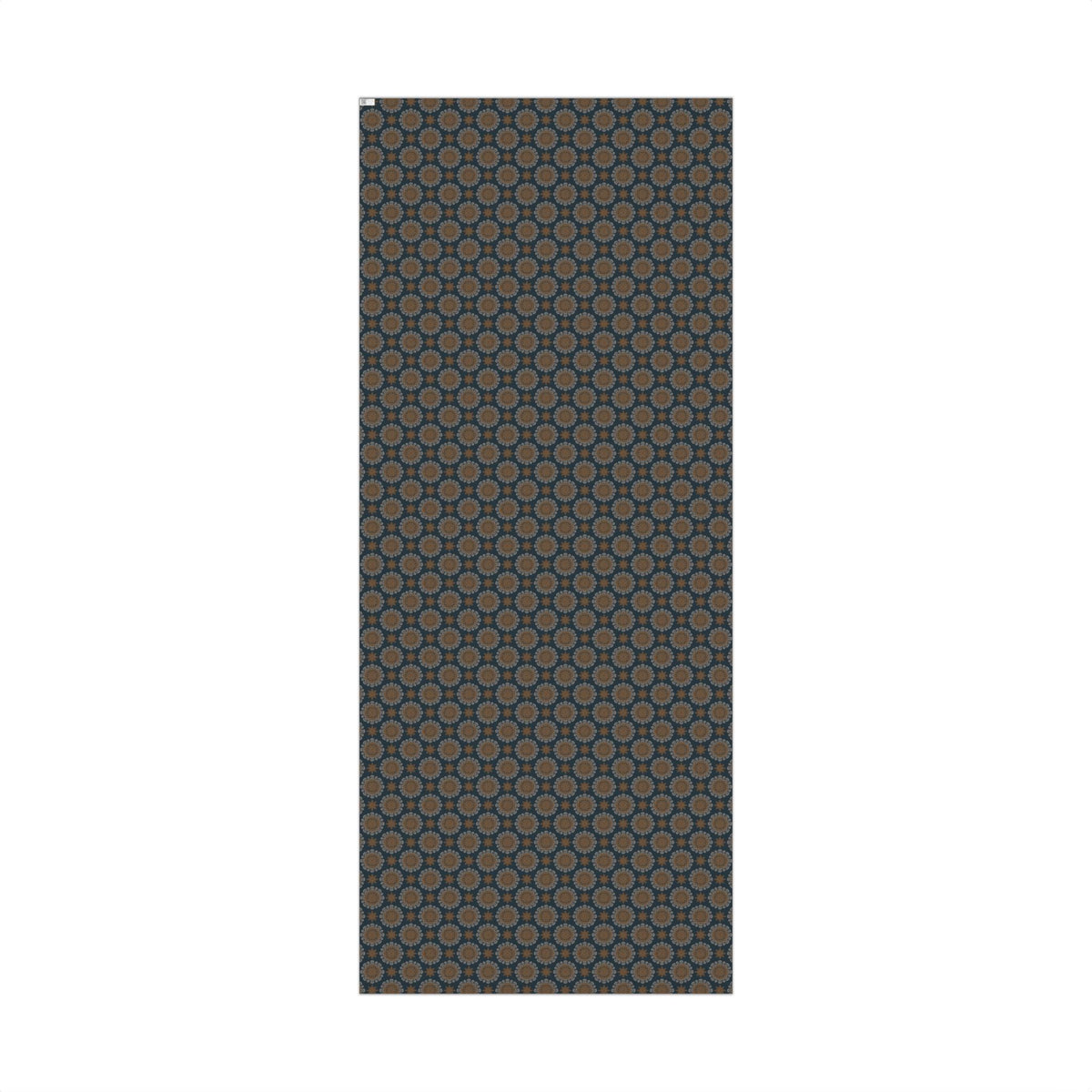 Navy & Gold Medallions and Snowflake Stars Gift Wrapping Paper