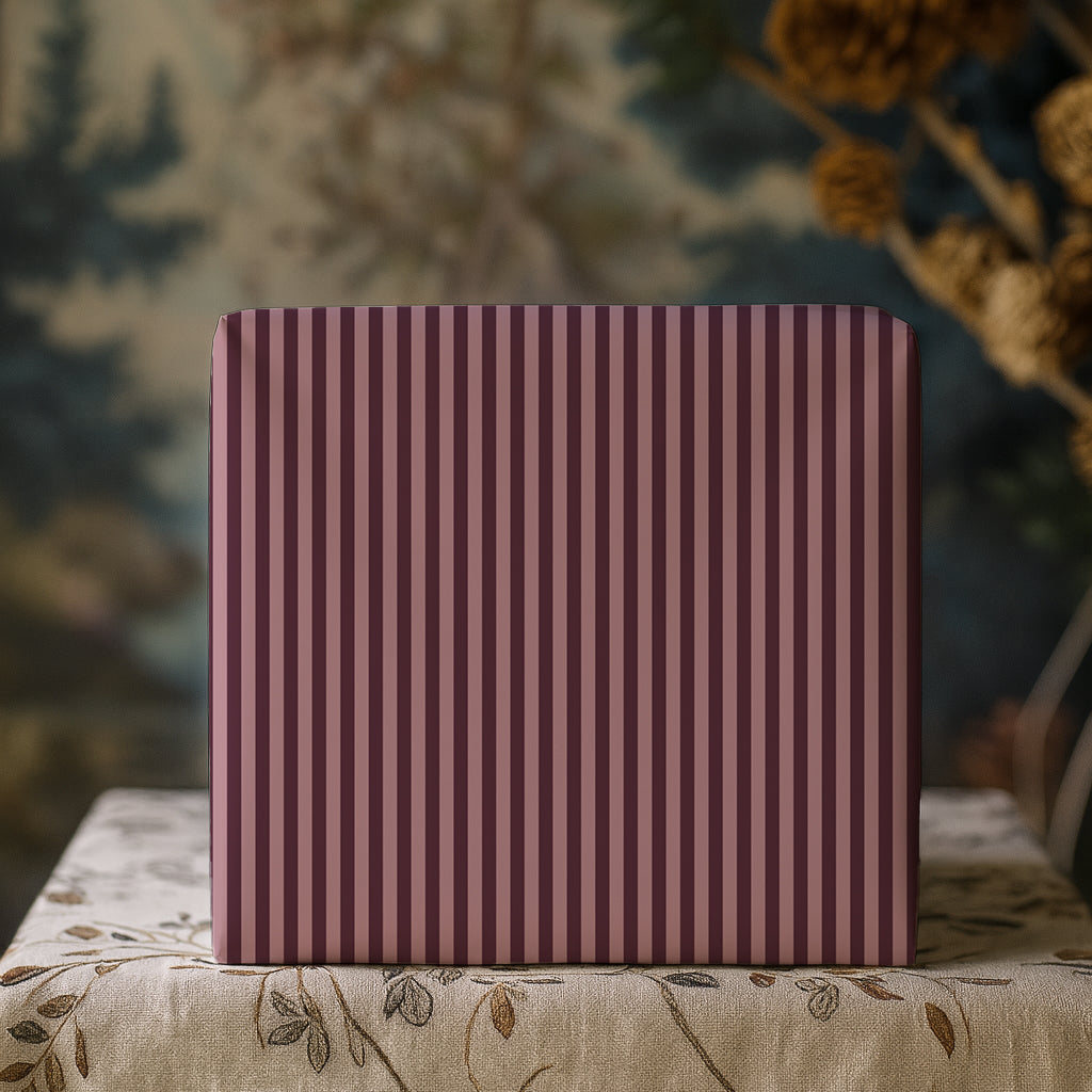 Mauve & Plum Candy Striped Gift Wrapping Paper