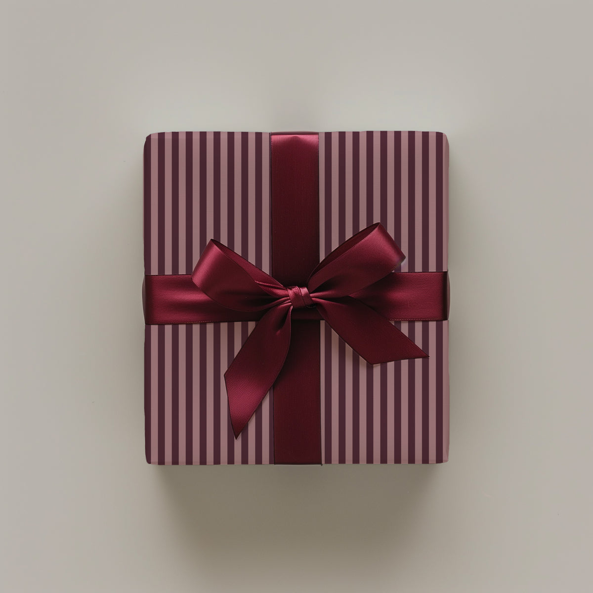 Mauve & Plum Candy Striped Gift Wrapping Paper